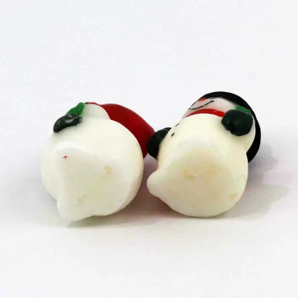 Snowman & Snowwoman Holiday Candles Novelty Figural Christmas Pair