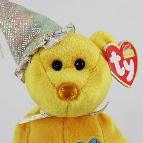Ty Beanie Baby NOVEMBER Birthday Teddy Bear Plush Party Hat Tag
