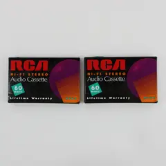 Lot of 2 RCA Hi-Fi 60 Minute Blank Audio Cassette Tape Sealed