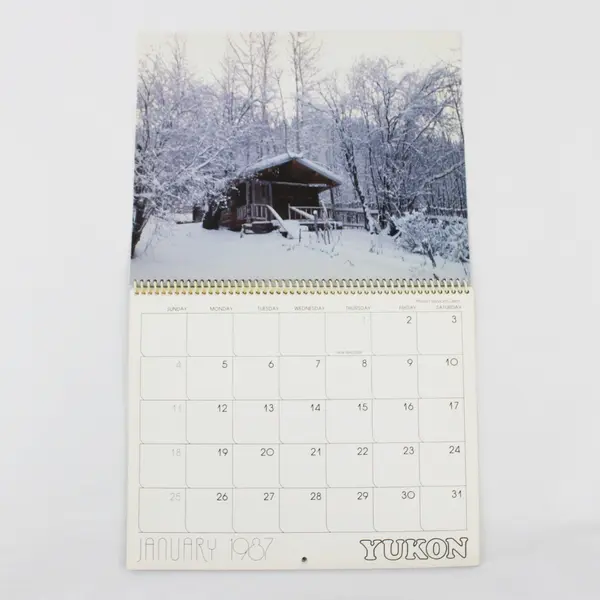 1987 Yukon Wall Calendar Studio North Ltd Spiral Bound Pre-Owned