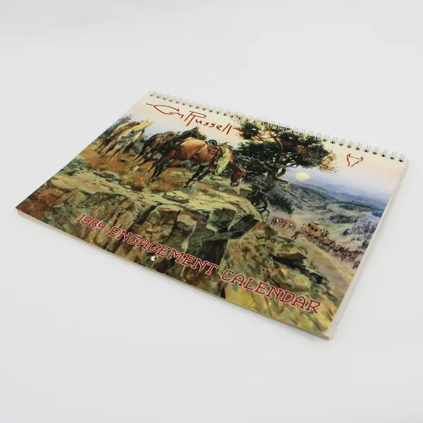 Charles M Russell Western Art 1989 Engagement Calendar Planner Spiral Bound PB