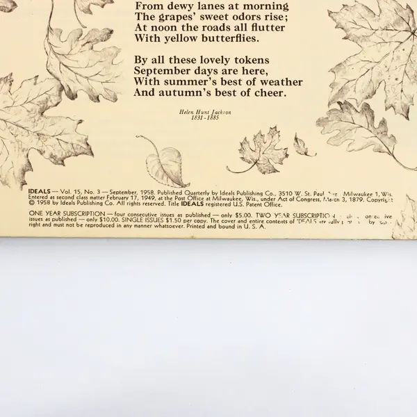 Vintage Ideals Magazine School Issue 1958 Vol 15 Issue 3