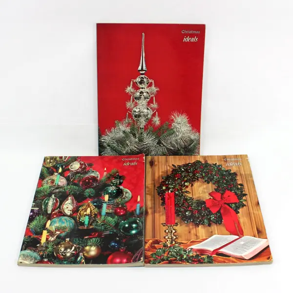 Vintage Lot of 3 Ideals Christmas Magazine 1960s Issues 1963 1965 1968 