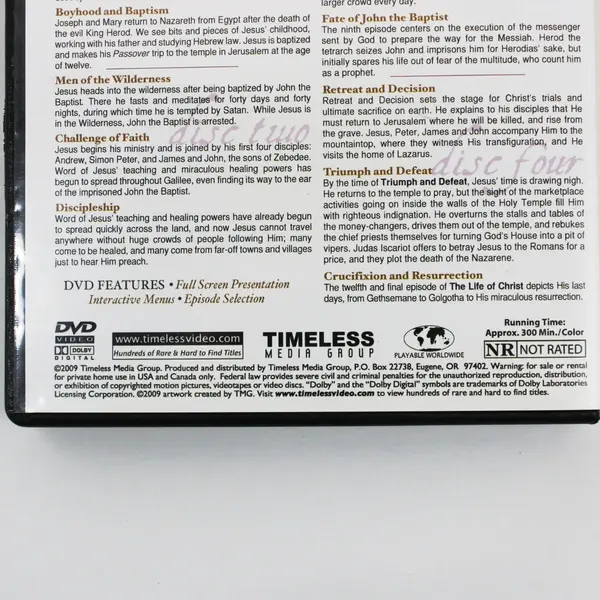 The Life of Christ 4-DVD Set Christian Documentary 2009, #62595 