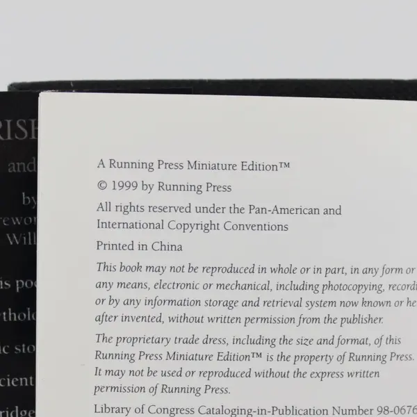 Running Press Miniature Edition Irish Myths and Legends Lady Gregory W.B. Yeats