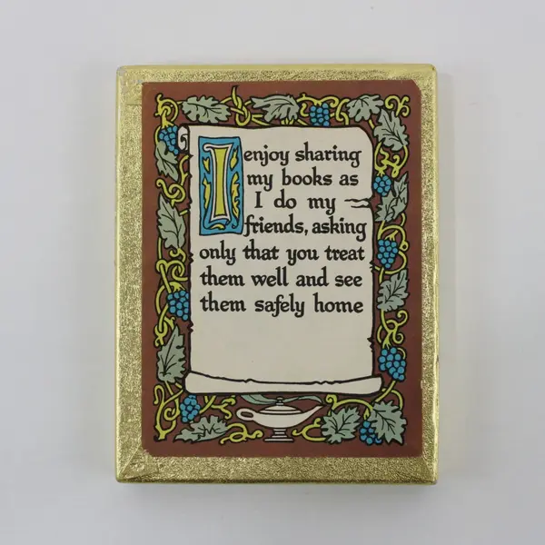 Antioch Vintage I Enjoy Sharing My Books Bookplates 47 Partial Box