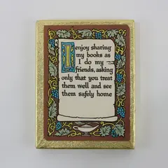 Antioch Vintage I Enjoy Sharing My Books Bookplates 47 Partial Box