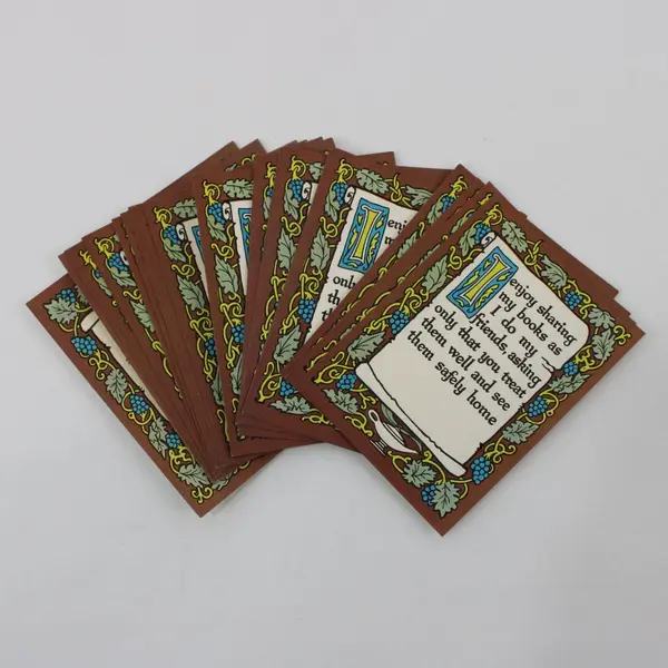 Antioch Vintage I Enjoy Sharing My Books Bookplates 47 Partial Box