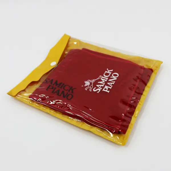 Samick Piano Key Cover Red Felt Embroidered Branding Dust Protector
