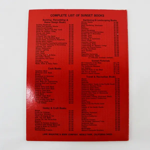 1970 Sunset Pruning Handbook by Roy Hudson Gardening Guide Trees Shrubs Roses
