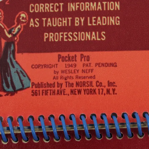 1949 Pocket Pro A Quick Guide to Dancing by Wesley Neff Spiral Bound
