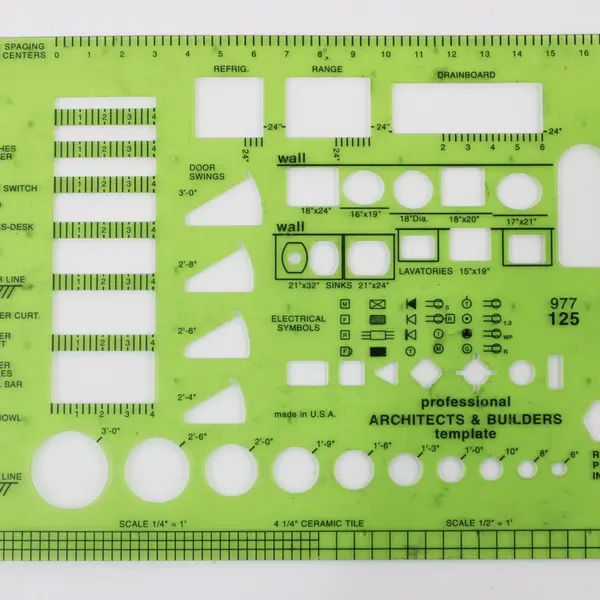 Staedtler 977-125 Architects & Builders Drafting Template