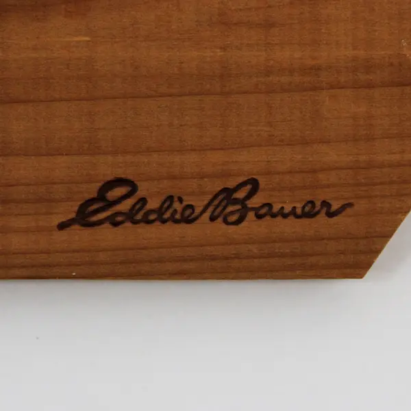 Eddie Bauer Cedar Wood Duck Hanging Closet Ornament Leather Hanger