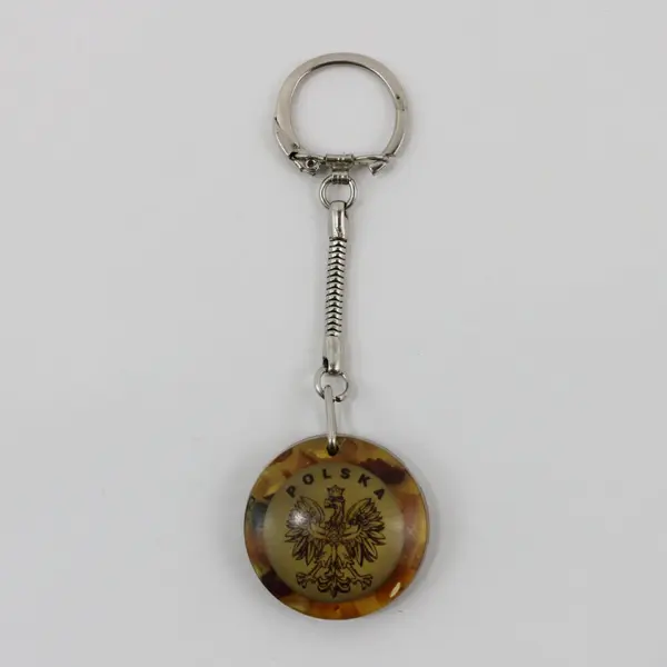 Polska Polish Eagle Acrylic Keychain Round Pendant