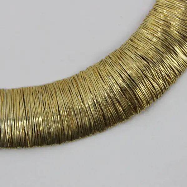 Gold Tone Mesh Collar Necklace 18 Inch Choker Statement Jewelry