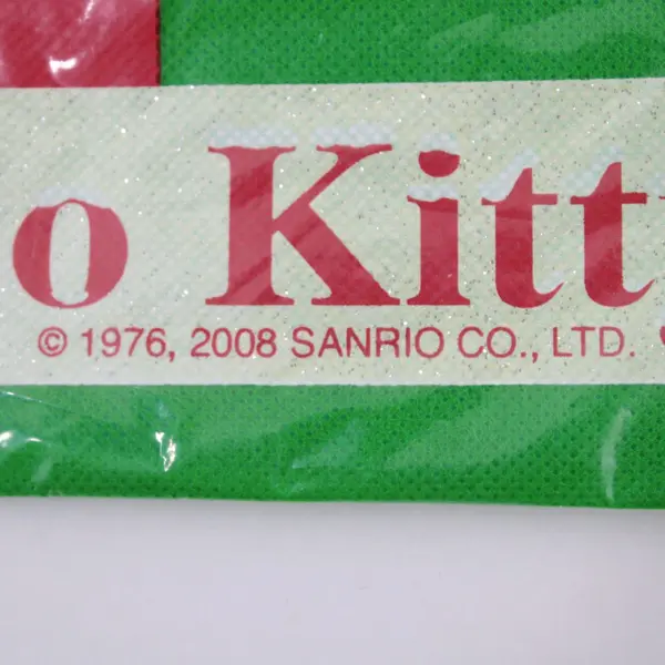 Hello Kitty Sanrio Green Holiday Reusable Tote Bag 2008 New in Package