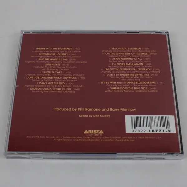Barry Manilow Singin' With The Big Bands 1994 CD Album