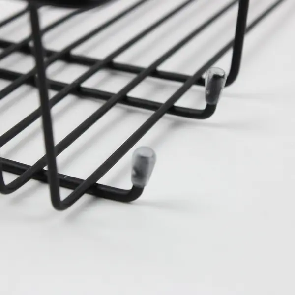 Black Metal Wire Shower Caddy Suction Cup Bathroom Storage Organizer
