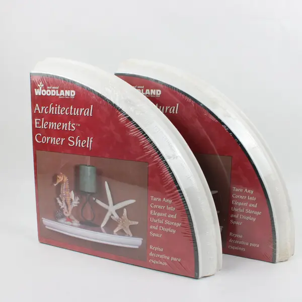 Woodland Architectural Elements Corner Shelves Set of 2 White
