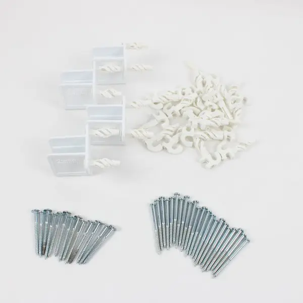 Organized Living Closet Shelving Mixed Lot White Brackets Drywall Anchors Screws