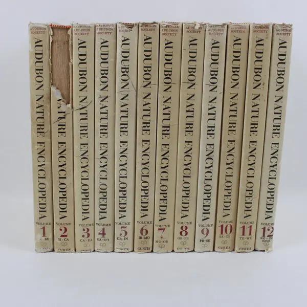 The Audubon Nature Encyclopedia Complete 12-Volume Set 1965 & 1971 Acceptable