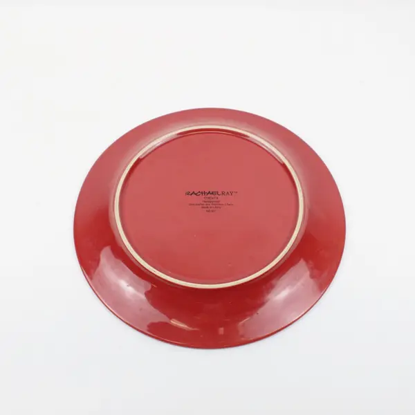 Rachael Ray Cucina Cranberry Red Dinner Plates Set of 6 10.75 Inch