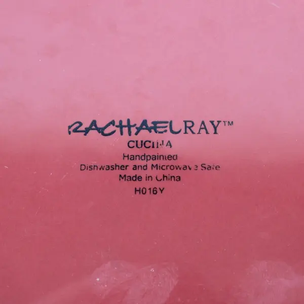 Rachael Ray Cucina Cranberry Red Dinner Plates Set of 6 10.75 Inch