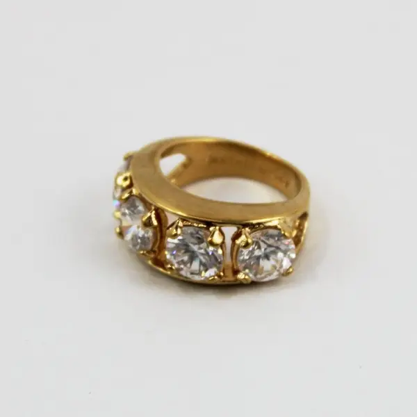Lind 14K HGE Gold And Zirconia Women's Cocktail Ring Size 4.75
