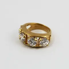 Lind 14K HGE Gold And Zirconia Women's Cocktail Ring Size 4.75