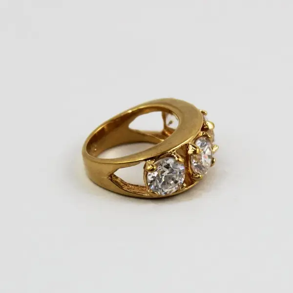 Lind 14K HGE Gold And Zirconia Women's Cocktail Ring Size 4.75