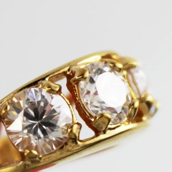 Lind 14K HGE Gold And Zirconia Women's Cocktail Ring Size 4.75