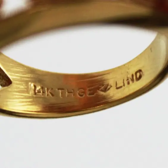Lind 14K HGE Gold And Zirconia Women's Cocktail Ring Size 4.75