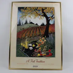 Framed 1998 Sonoma County Harvest Fair Commemorative Poster