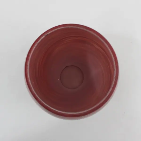 Murano-Style Red Art Glass Pendant Lamp Shade 8in Cracked Chipped