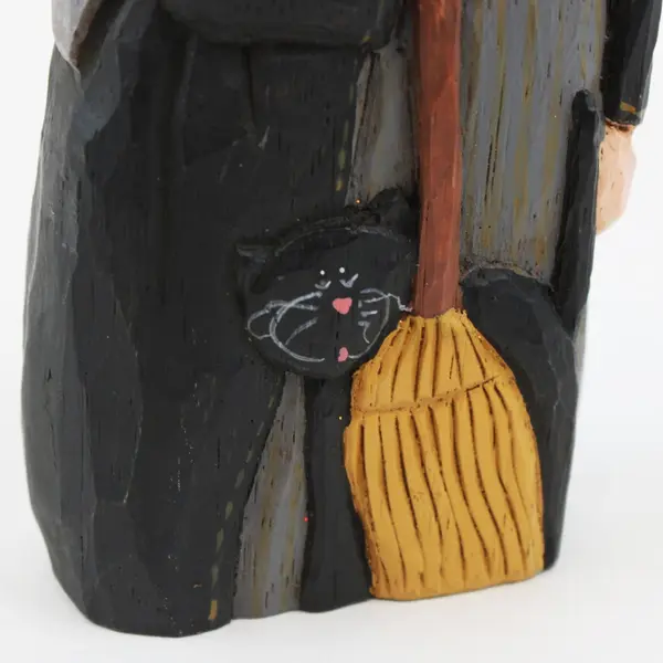 Vintage Eddie Walker Midwest of Cannon Falls Hand-Carved Wood Witch Figurine