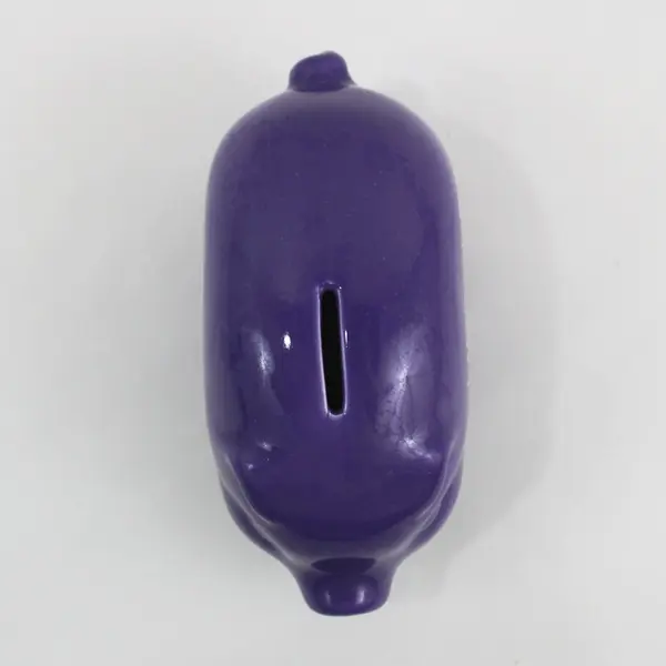 Linfield College Wildcats Purple Ceramic Piggy Bank