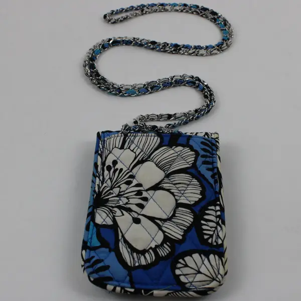 Vera Bradley Blue Bayou Cellphone Crossbody Metal Chain Strap