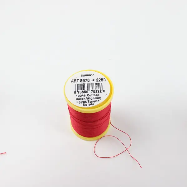 Lot of 5 Red Sewing Quilting Thread Spools Mixed Material