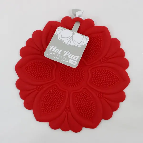 2015 Talisman Designs Red Silicone Nonslip Grip Silicone Hot Pad  Trivet