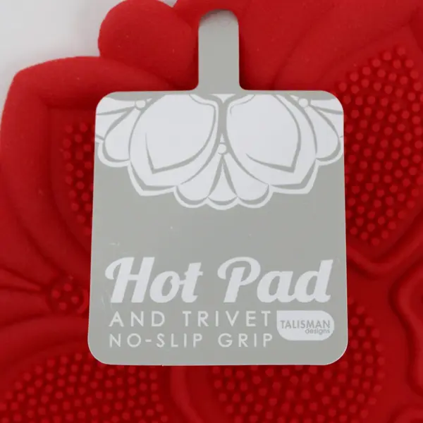 2015 Talisman Designs Red Silicone Nonslip Grip Silicone Hot Pad  Trivet