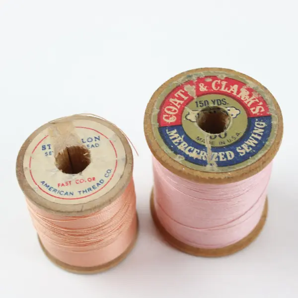 Lot of 6 Assorted Sewing Thread Spools Includes Coats & Clark Multicolor