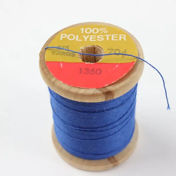 Lot of 5 Assorted Sewing Thread Spools Black Blue Includes 1 GIANT Used