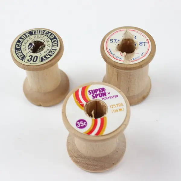 Lot of 11 Empty Wooden Thread Spools J&P Coats American Thread Boilfast Dragon