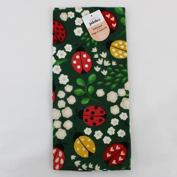 Danica by Jubilee 100% Cotton Ladybug Dish Towel 18 x 28