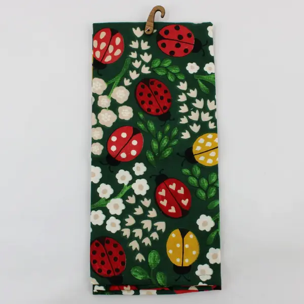 Danica by Jubilee 100% Cotton Ladybug Dish Towel 18 x 28
