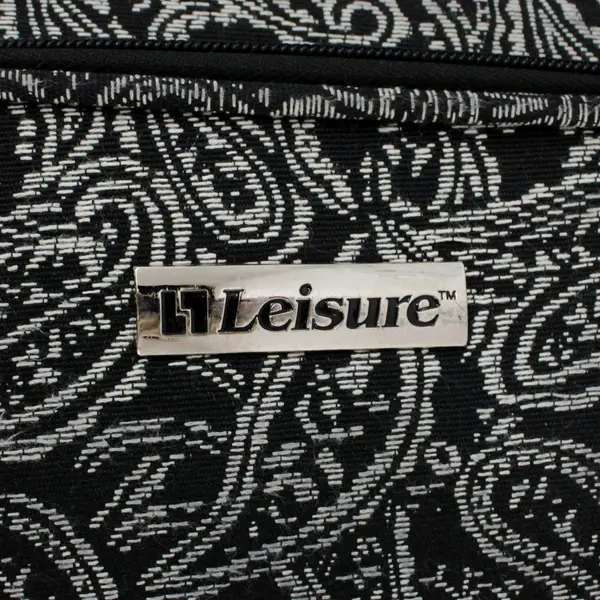 Leisure Paisley Rolling Carry-On Suitcase 24x15x9 Black White