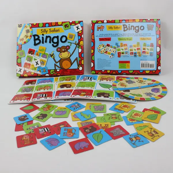 Make Believe Ideas Silly Safari Bingo Animal Children's Game Used