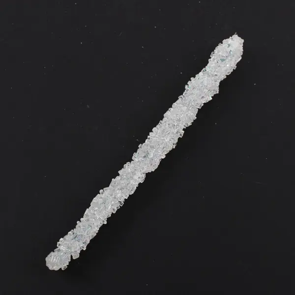 Lot of 11 White Rock Candy Sugar Crystal Ornaments 