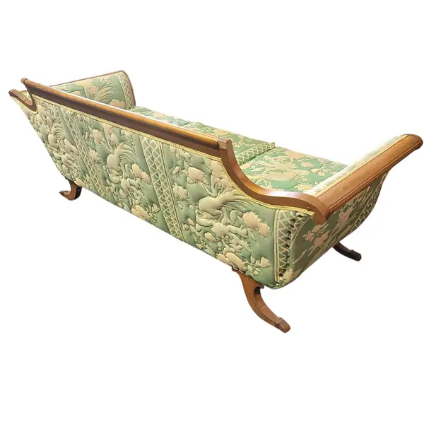 Vintage Duncan Phyfe Style Carved Wood Floral Sofa Couch - Freight/Local Pickup
