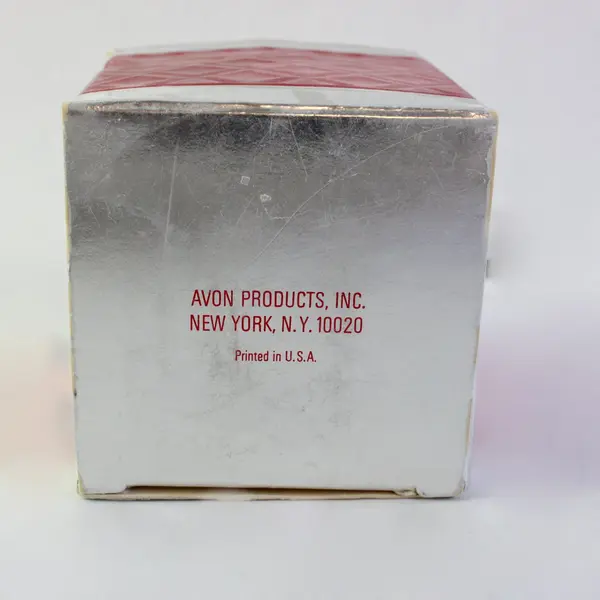 Vintage Avon Charisma Powder Sachet Red Glass Shaker Empty Collectible